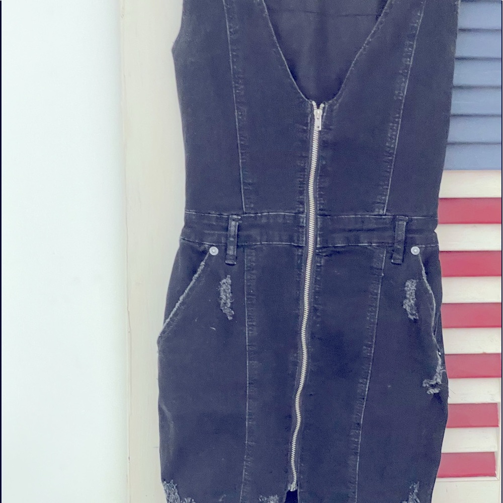 Cute distressed little black dress